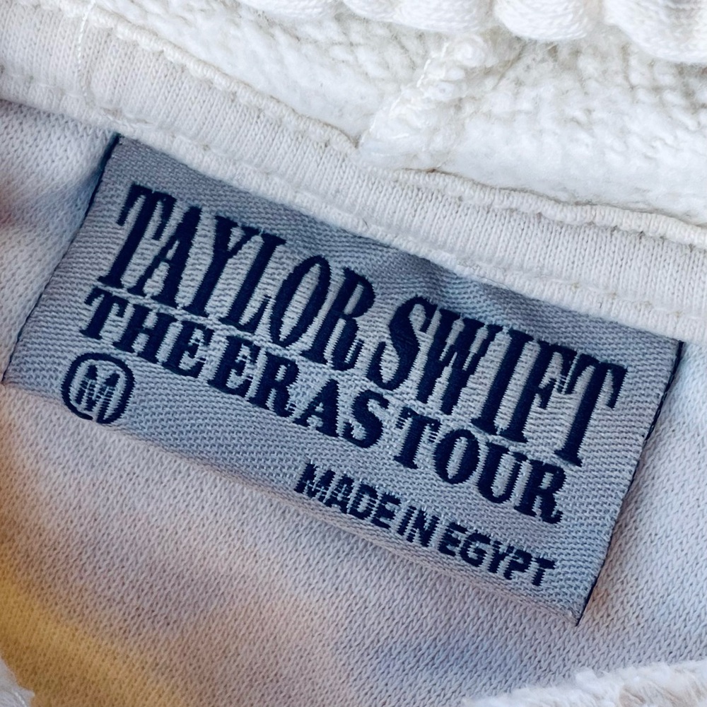 Taylor Swift The Eras Tour Cream Sweatshirt Hoodie Medium Cotton Blend - Picture 6 of 11